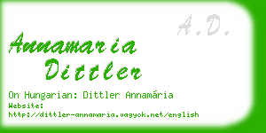 annamaria dittler business card